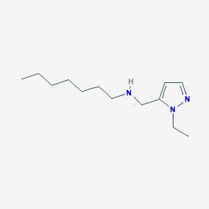 molecular formula C13H25N3 B11735394 [(1-ethyl-1H-pyrazol-5-yl)methyl](heptyl)amine 