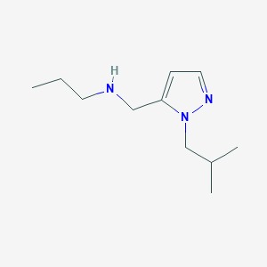 molecular formula C11H21N3 B11735407 {[1-(2-methylpropyl)-1H-pyrazol-5-yl]methyl}(propyl)amine 