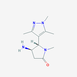 (4R,5S)-4-amino-1-methyl-5-(1,3,5-trimethyl-1H-pyrazol-4-yl)pyrrolidin-2-one