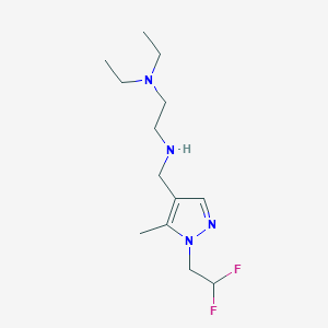 molecular formula C13H24F2N4 B11735415 [2-(diethylamino)ethyl]({[1-(2,2-difluoroethyl)-5-methyl-1H-pyrazol-4-yl]methyl})amine 