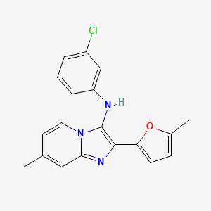 N-(3-chlorophenyl)-7-methyl-2-(5-methyl-2-furyl)imidazo[1,2-a]pyridin-3-amine