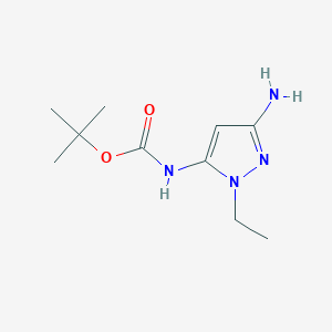 molecular formula C10H18N4O2 B11735450 tert-butyl (3-amino-1-ethyl-1H-pyrazol-5-yl)carbamate 