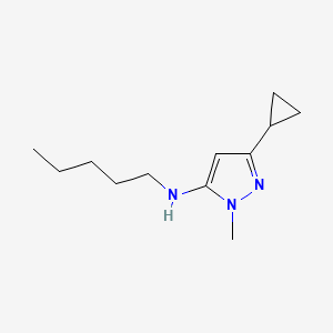 molecular formula C12H21N3 B11735472 3-cyclopropyl-1-methyl-N-pentyl-1H-pyrazol-5-amine 