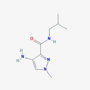 molecular formula C9H16N4O B11735480 4-Amino-N-isobutyl-1-methyl-1H-pyrazole-3-carboxamide 