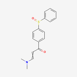 molecular formula C17H17NO2S B11735486 1-[4-(Benzenesulfinyl)phenyl]-3-(dimethylamino)prop-2-en-1-one 