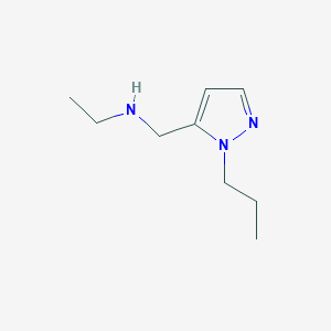 molecular formula C9H17N3 B11735505 ethyl[(1-propyl-1H-pyrazol-5-yl)methyl]amine 