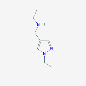 molecular formula C9H17N3 B11735518 ethyl[(1-propyl-1H-pyrazol-4-yl)methyl]amine 