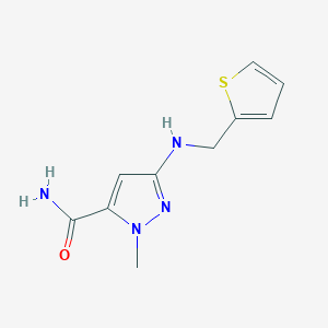 1-methyl-3-[(thiophen-2-ylmethyl)amino]-1H-pyrazole-5-carboxamide