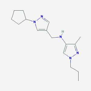 N-[(1-cyclopentyl-1H-pyrazol-4-yl)methyl]-3-methyl-1-propyl-1H-pyrazol-4-amine