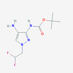 tert-butyl [4-amino-1-(2,2-difluoroethyl)-1H-pyrazol-3-yl]carbamate