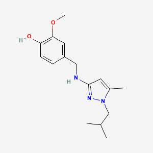 2-methoxy-4-({[5-methyl-1-(2-methylpropyl)-1H-pyrazol-3-yl]amino}methyl)phenol