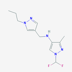 1-(difluoromethyl)-3-methyl-N-[(1-propyl-1H-pyrazol-4-yl)methyl]-1H-pyrazol-4-amine