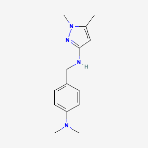 N-{[4-(dimethylamino)phenyl]methyl}-1,5-dimethyl-1H-pyrazol-3-amine