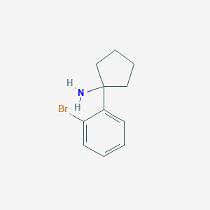 molecular formula C11H14BrN B11735623 1-(2-Bromophenyl)cyclopentanamine 