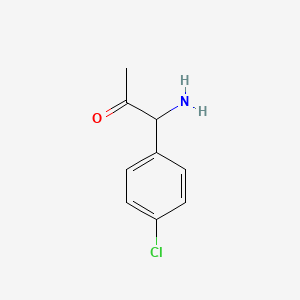 molecular formula C9H10ClNO B11735636 1-Amino-1-(4-chlorophenyl)acetone 