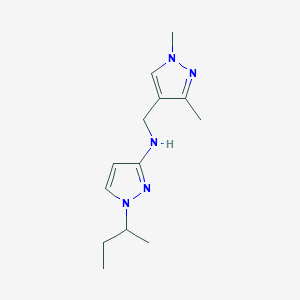 molecular formula C13H21N5 B11735653 1-(butan-2-yl)-N-[(1,3-dimethyl-1H-pyrazol-4-yl)methyl]-1H-pyrazol-3-amine 