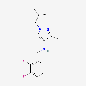 N-[(2,3-difluorophenyl)methyl]-3-methyl-1-(2-methylpropyl)-1H-pyrazol-4-amine