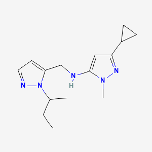 N-{[1-(butan-2-yl)-1H-pyrazol-5-yl]methyl}-3-cyclopropyl-1-methyl-1H-pyrazol-5-amine