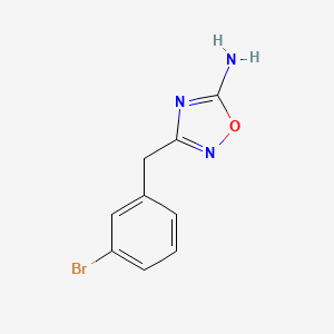 molecular formula C9H8BrN3O B11735675 3-(3-Bromobenzyl)-1,2,4-oxadiazol-5-amine 