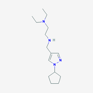 molecular formula C15H28N4 B11735690 [(1-cyclopentyl-1H-pyrazol-4-yl)methyl][2-(diethylamino)ethyl]amine 