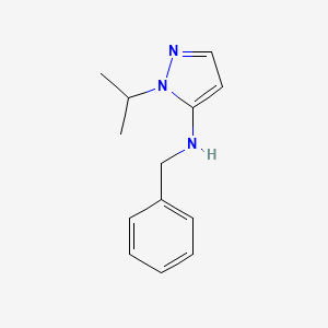 molecular formula C13H17N3 B11735697 N-benzyl-1-(propan-2-yl)-1H-pyrazol-5-amine 