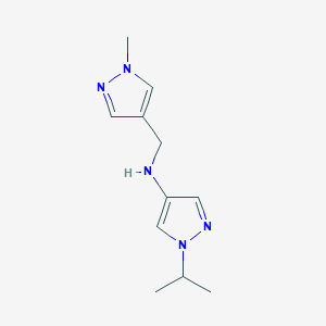 N-[(1-methyl-1H-pyrazol-4-yl)methyl]-1-(propan-2-yl)-1H-pyrazol-4-amine