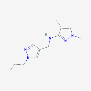 1,4-dimethyl-N-[(1-propyl-1H-pyrazol-4-yl)methyl]-1H-pyrazol-3-amine