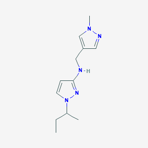 molecular formula C12H19N5 B11735729 1-(butan-2-yl)-N-[(1-methyl-1H-pyrazol-4-yl)methyl]-1H-pyrazol-3-amine 