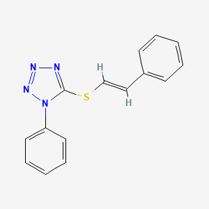 molecular formula C15H12N4S B1173574 1-phenyl-5-[(2-phenylvinyl)sulfanyl]-1H-tetraazole 