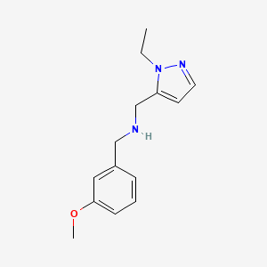 [(1-ethyl-1H-pyrazol-5-yl)methyl][(3-methoxyphenyl)methyl]amine