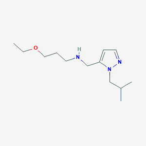 (3-ethoxypropyl)({[1-(2-methylpropyl)-1H-pyrazol-5-yl]methyl})amine