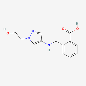 2-({[1-(2-hydroxyethyl)-1H-pyrazol-4-yl]amino}methyl)benzoic acid