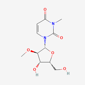 molecular formula C11H16N2O6 B11735800 1-[(2R,3R,4S,5R)-4-hydroxy-5-(hydroxymethyl)-3-methoxyoxolan-2-yl]-3-methyl-1,2,3,4-tetrahydropyrimidine-2,4-dione 