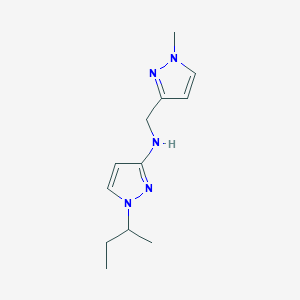 molecular formula C12H19N5 B11735802 1-(butan-2-yl)-N-[(1-methyl-1H-pyrazol-3-yl)methyl]-1H-pyrazol-3-amine CAS No. 1856063-39-2