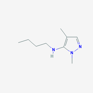 molecular formula C9H17N3 B11735821 N-butyl-1,4-dimethyl-1H-pyrazol-5-amine 