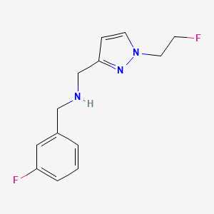 {[1-(2-fluoroethyl)-1H-pyrazol-3-yl]methyl}[(3-fluorophenyl)methyl]amine