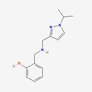 2-[({[1-(propan-2-yl)-1H-pyrazol-3-yl]methyl}amino)methyl]phenol