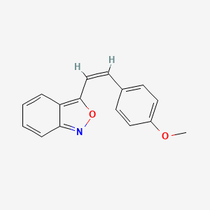 molecular formula C16H13NO2 B1173586 3-[2-(4-Methoxyphenyl)vinyl]-2,1-benzisoxazole 