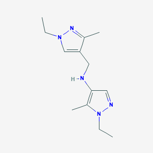 molecular formula C13H21N5 B11735869 1-ethyl-N-[(1-ethyl-3-methyl-1H-pyrazol-4-yl)methyl]-5-methyl-1H-pyrazol-4-amine CAS No. 1856081-36-1