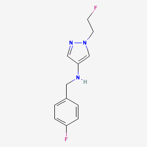 1-(2-fluoroethyl)-N-[(4-fluorophenyl)methyl]-1H-pyrazol-4-amine