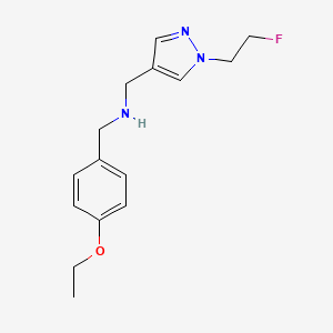 molecular formula C15H20FN3O B11735876 [(4-ethoxyphenyl)methyl]({[1-(2-fluoroethyl)-1H-pyrazol-4-yl]methyl})amine 