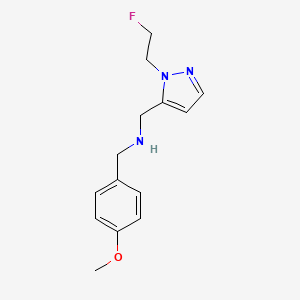 {[1-(2-fluoroethyl)-1H-pyrazol-5-yl]methyl}[(4-methoxyphenyl)methyl]amine