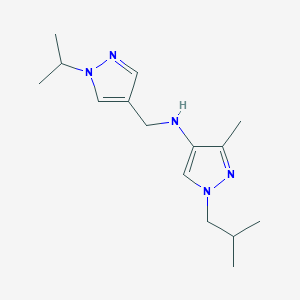 3-methyl-1-(2-methylpropyl)-N-{[1-(propan-2-yl)-1H-pyrazol-4-yl]methyl}-1H-pyrazol-4-amine