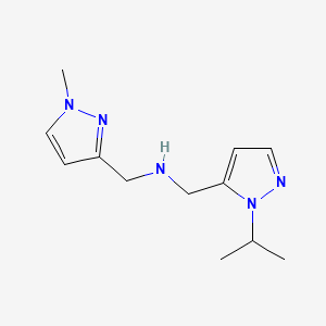 molecular formula C12H19N5 B11735925 [(1-methyl-1H-pyrazol-3-yl)methyl]({[1-(propan-2-yl)-1H-pyrazol-5-yl]methyl})amine 