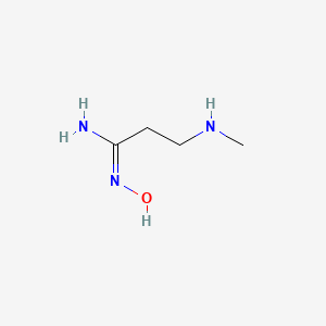 molecular formula C4H11N3O B11735926 (Z)-N'-Hydroxy-3-(methylamino)propanimidamide 