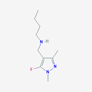 molecular formula C10H18FN3 B11735938 butyl[(5-fluoro-1,3-dimethyl-1H-pyrazol-4-yl)methyl]amine 