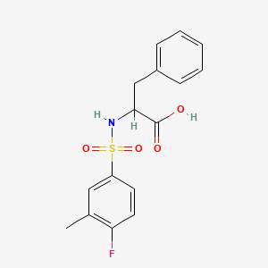 molecular formula C16H16FNO4S B1173594 N-[(4-fluoro-3-methylphenyl)sulfonyl]phenylalanine 