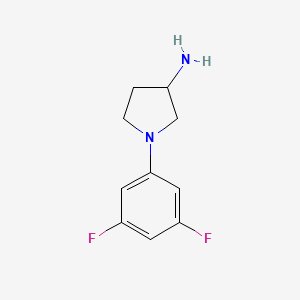 molecular formula C10H12F2N2 B11735949 1-(3,5-Difluorophenyl)pyrrolidin-3-amine 