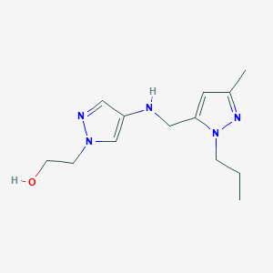 2-(4-{[(3-methyl-1-propyl-1H-pyrazol-5-yl)methyl]amino}-1H-pyrazol-1-yl)ethan-1-ol