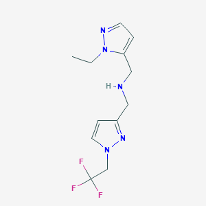 [(1-ethyl-1H-pyrazol-5-yl)methyl]({[1-(2,2,2-trifluoroethyl)-1H-pyrazol-3-yl]methyl})amine